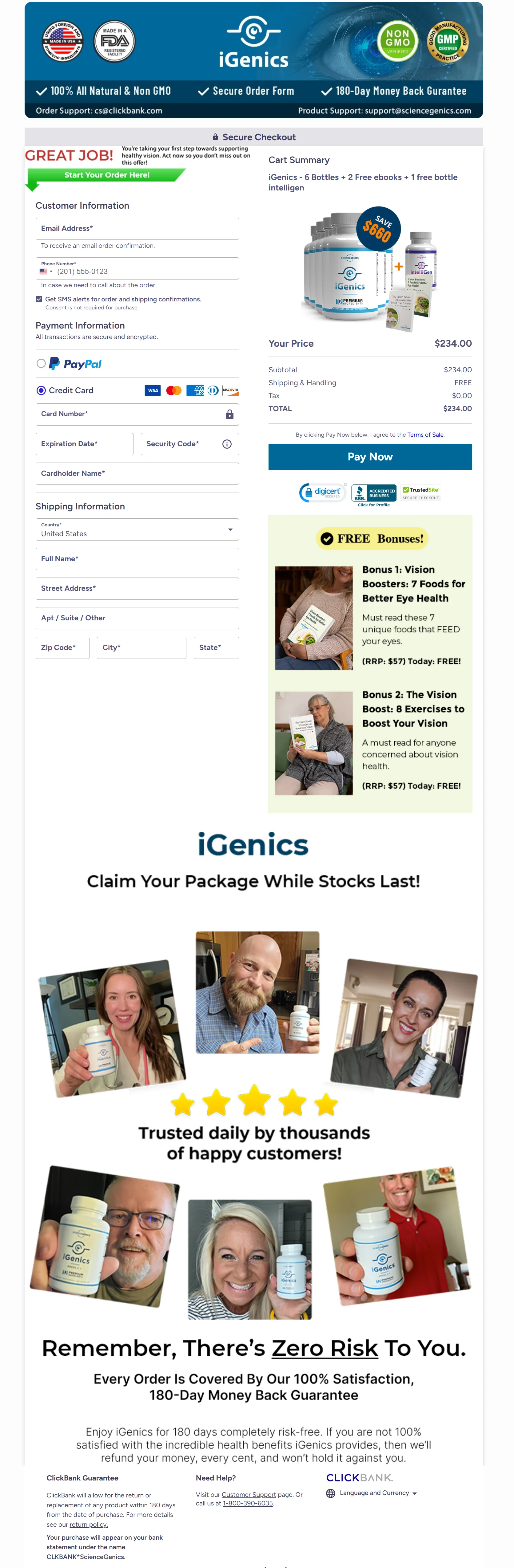 iGenics - Secure - Checkout